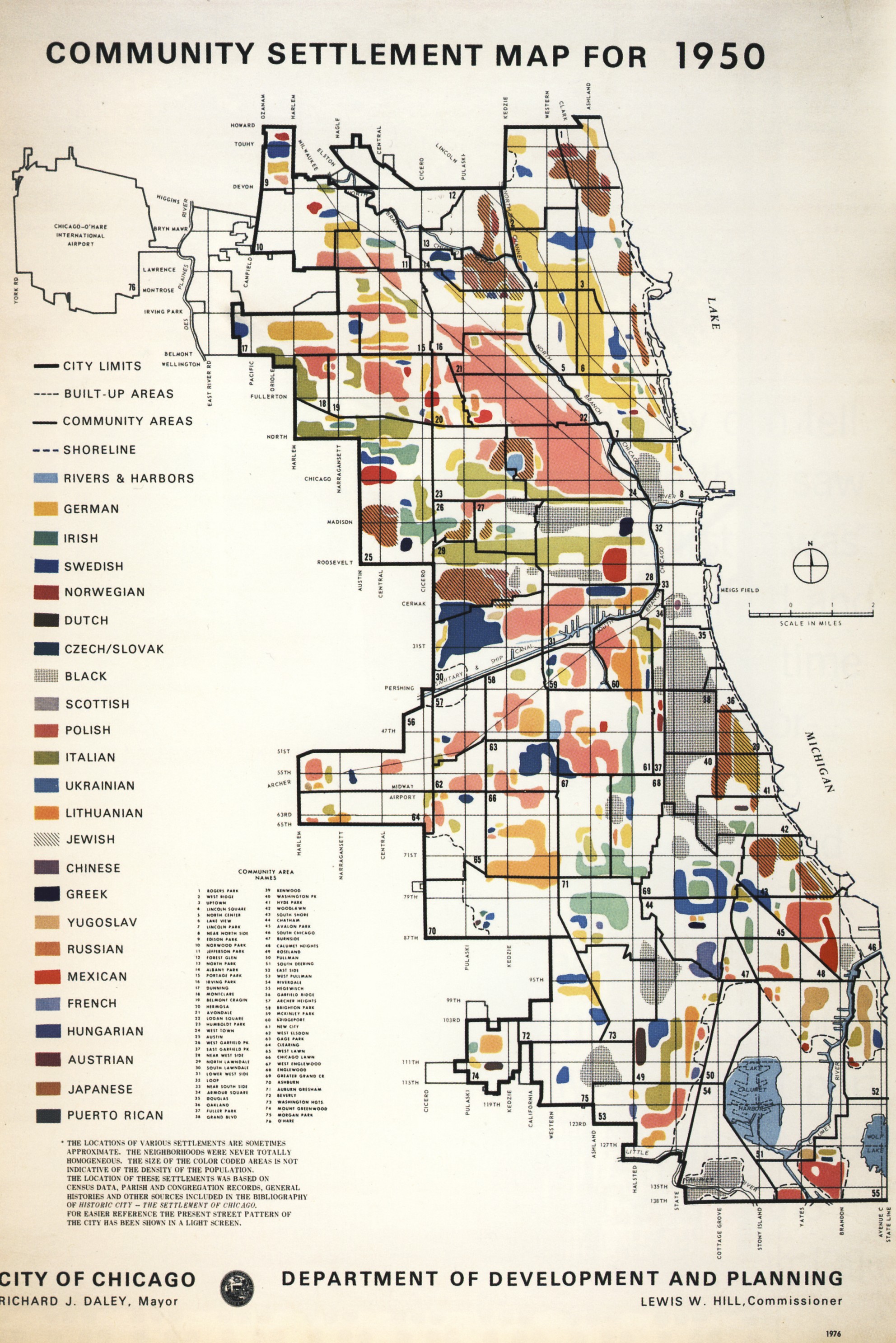 Ethnic Map of Chicago by Neighborhood (1950) Source: Daniel Pogorzelski.