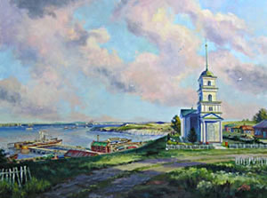 Painting of Schilling, Russia by artist Michael Boss.