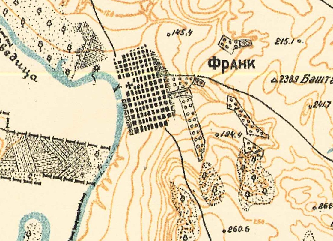 Map showing Frank (1935).