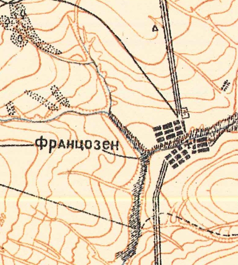 Map showing Franzosen (1935).