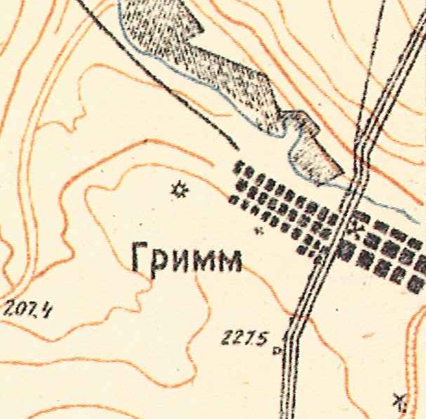 Map showing Grimm (1935).