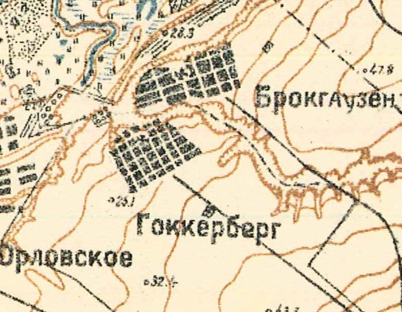 Map showing Hockerberg in the center (1935).
