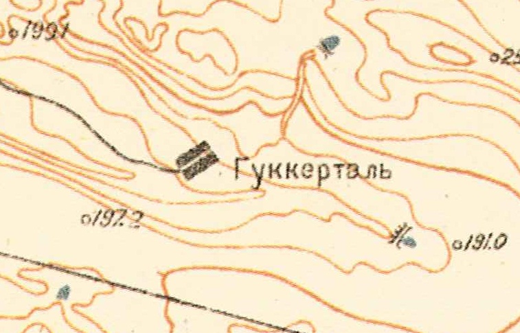 Map showing Huckertal (1935).