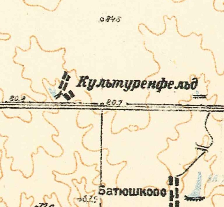 Map showing Kulturenfeld (1935).