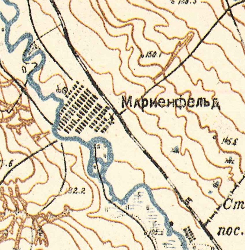 Map showing Marienfeld (1935).