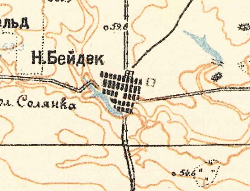 Map showing Neu-Beideck (1935).