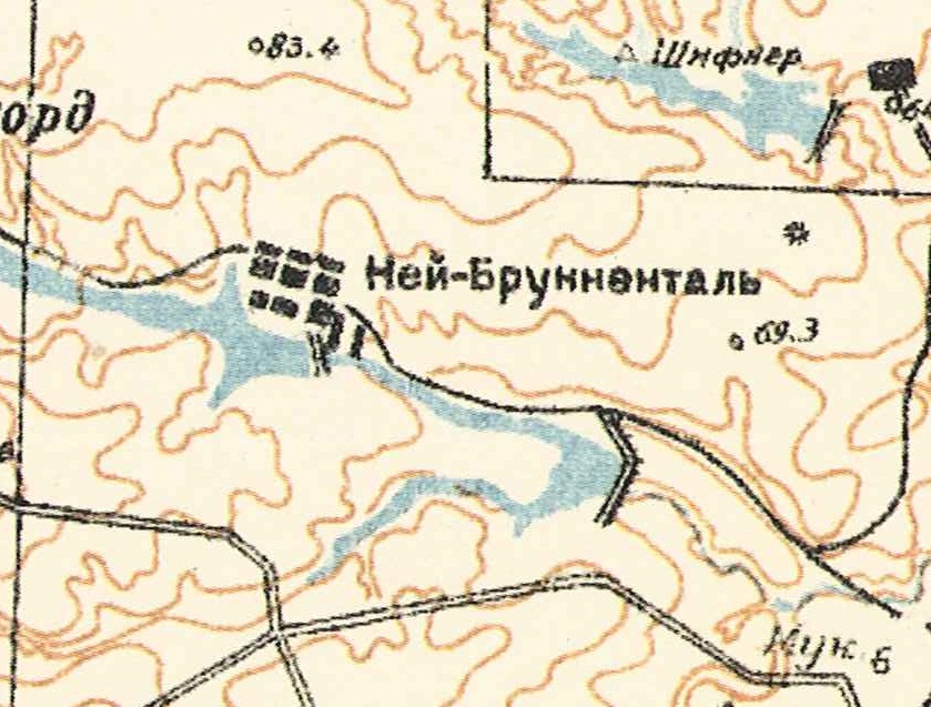 Map showing Neu-Brunnental (1935).