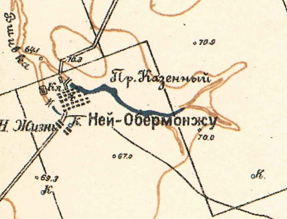 Map showing Neu-Ober-Monjou (1935).