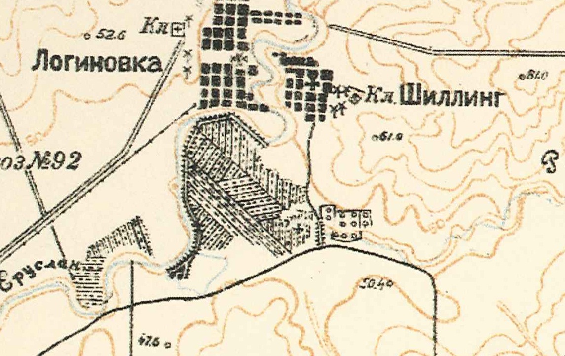 Map showing Konstantinovka (1935).