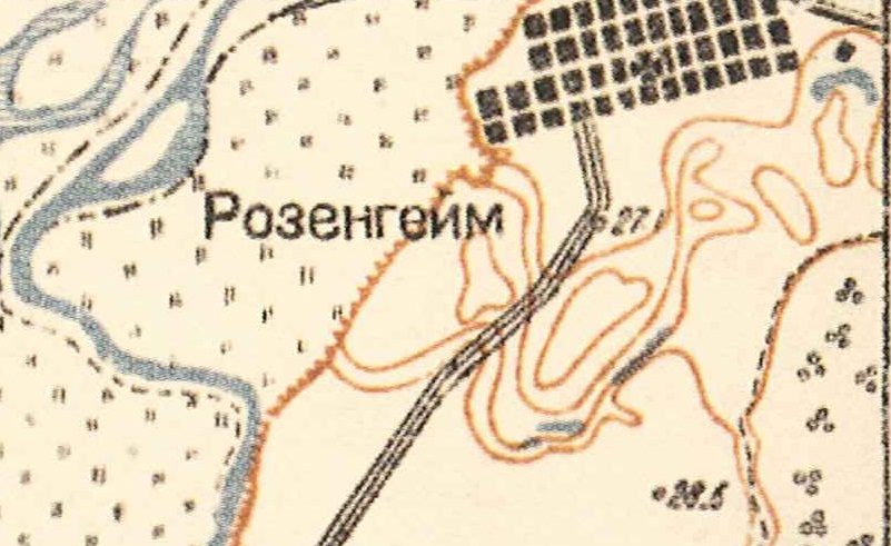 Map showing Rosenheim (1935).
