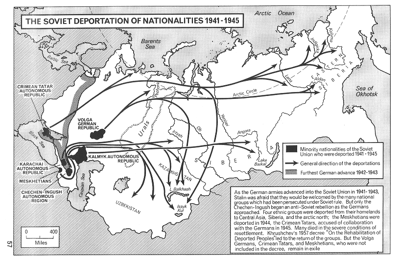 Map of Deportation Routes (1941)