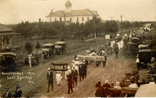Booster Day (1914) Lost Springs, Kansas. Source: Wichita State Univ. Archives.