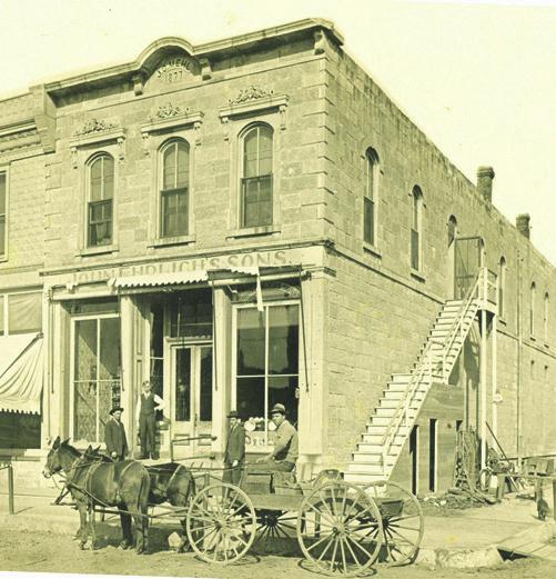 Business of John Ehrlich's Sons in Marion. The building was constructed in 1877. Source: Marion Co. Historical Society.