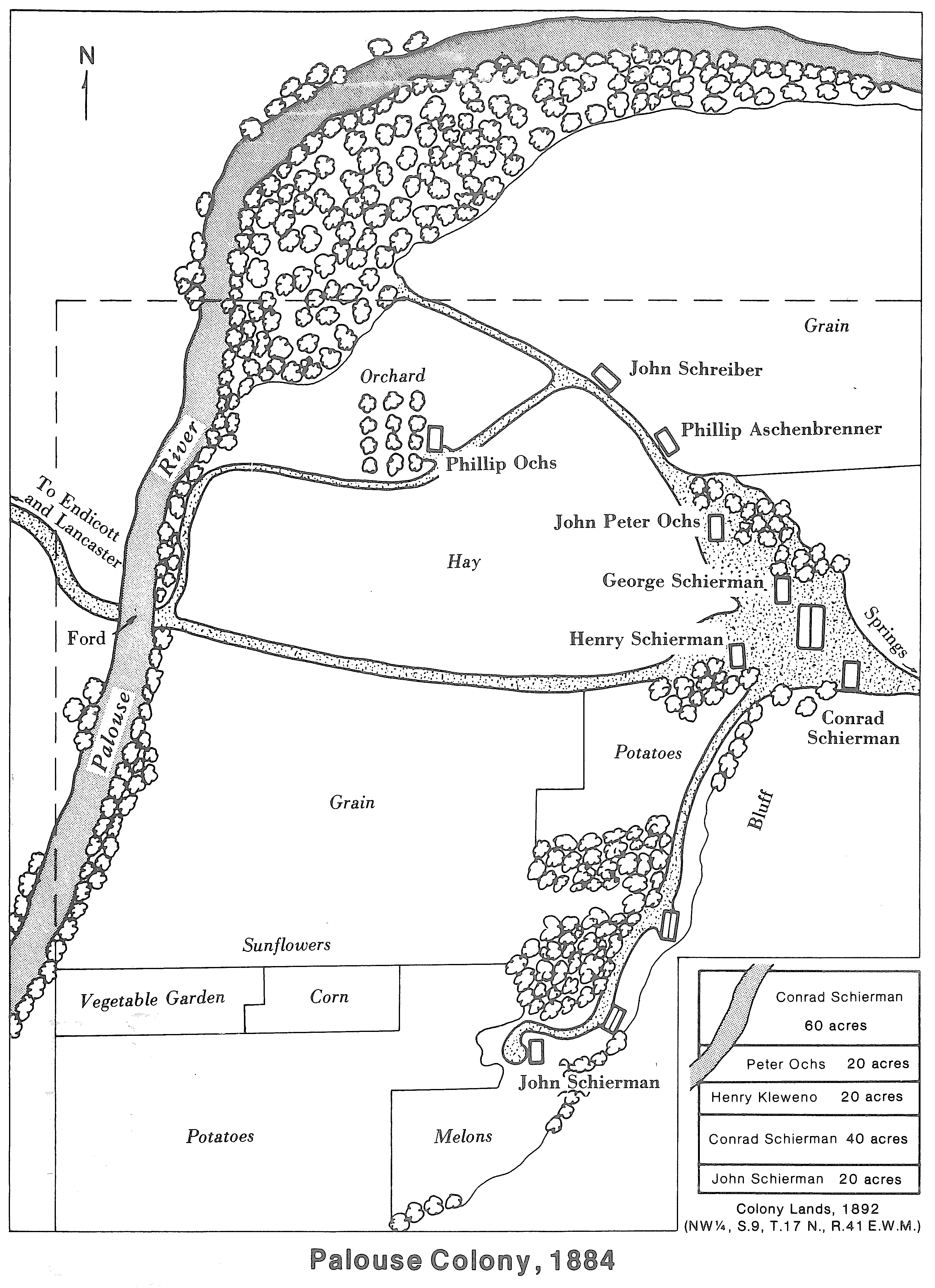 Palouse Colony, 1884 Source: Washington State University.