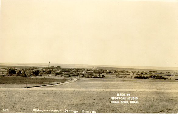 Sharon Springs, Kansas. (view from south). Source: unknown.