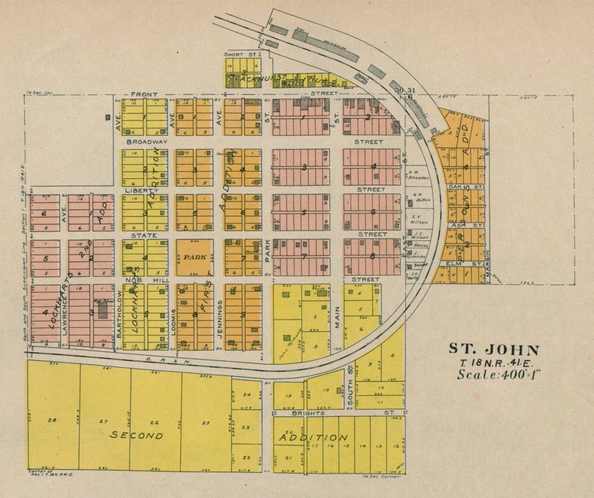 Map of St. John (1910) Source: Washington State University Digital Archives.