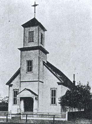 Original Lutheran Cross Church (built in 1895) Fresno, California.