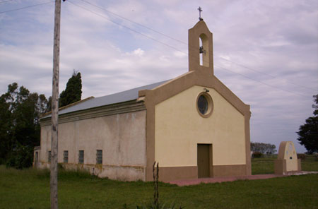 Catholic church in Colonia Nievas. In January 2007 there were approximately 22 people living in this colony. The younger generations are emigrating to the cities Source: Gerardo Waimann.