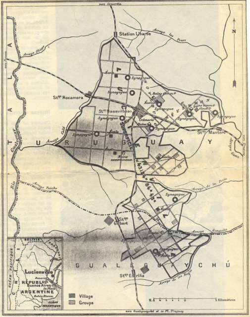 Map the Jewish Colony of Lucienville. Source: Shetlinks.