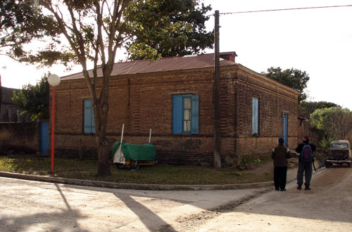 Volga German house in Protestante. The architectural style of the house is very similar to those built in Russia. Photo courtesy of Graciela Gulino.