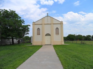 Iglesia San Juan Bautista St. John the Baptist Catholic Church Aldea Chaleco Source: Elena Vega Stehle