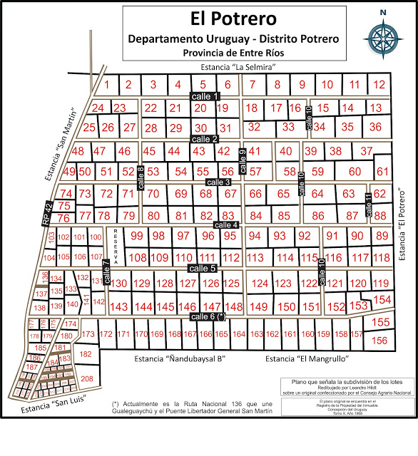 Map of El Potrero.  Source: Leandro Hildt.