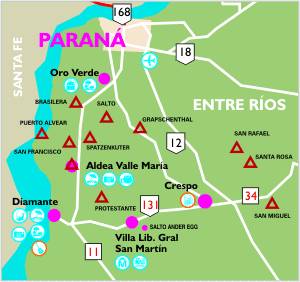 Volga German Colonies in Entre Rios Source: www.heraldicaargentina.com.ar