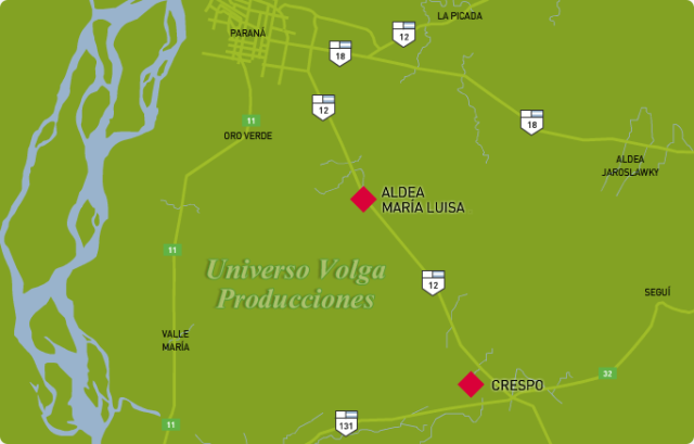 Map showing location of María Luisa Source: Aldea María Luisa