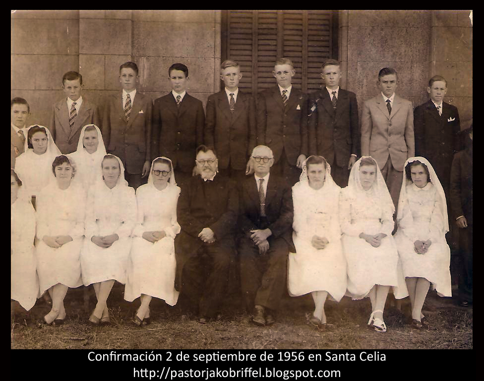 Santa Celia Confirmation (2 September 1956) with Pastor Riffel Source: pastorjakobriffel.blogspot.com