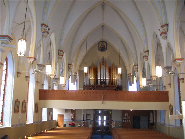 Interior (rear) of St. Catherine's Catholic Church Catharine, Kansas Source: Kevin Rupp