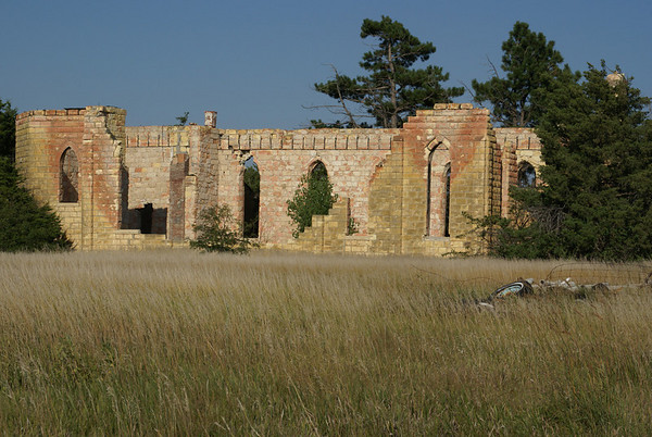 Ruins of Sacred Heart Catholic Church Emmeram, Kansas Photo courtesy of Larry Hornbaker.