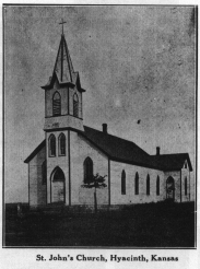 St. John's Catholic Church Hyacinth, Kansas Source: Golden Jubilee booklet