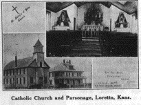 St. Mary, Help of Christians Catholic Church Loretto, Kansas Source: Golden Jubilee Booklet