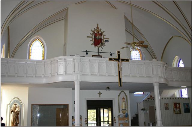 Interior (rear) of St. Anthony's Catholic Church Schoenchen, Kansas Source: Kevin Rupp