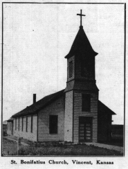 St. Boniface Catholic Church Vincent, Kansas Source: Golden Jubilee Booklet.