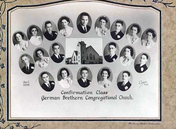 German Brethren Church 1939 Confirmation Class Source: Marcie Fox