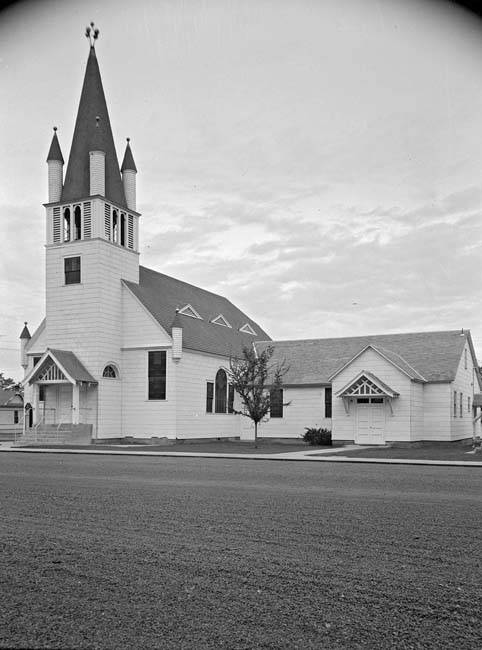 Zion Congregational Church (1954) Ritzville, Washington Photo courtesy of Washington State Library - A.M. Kendrick Photo Collection.