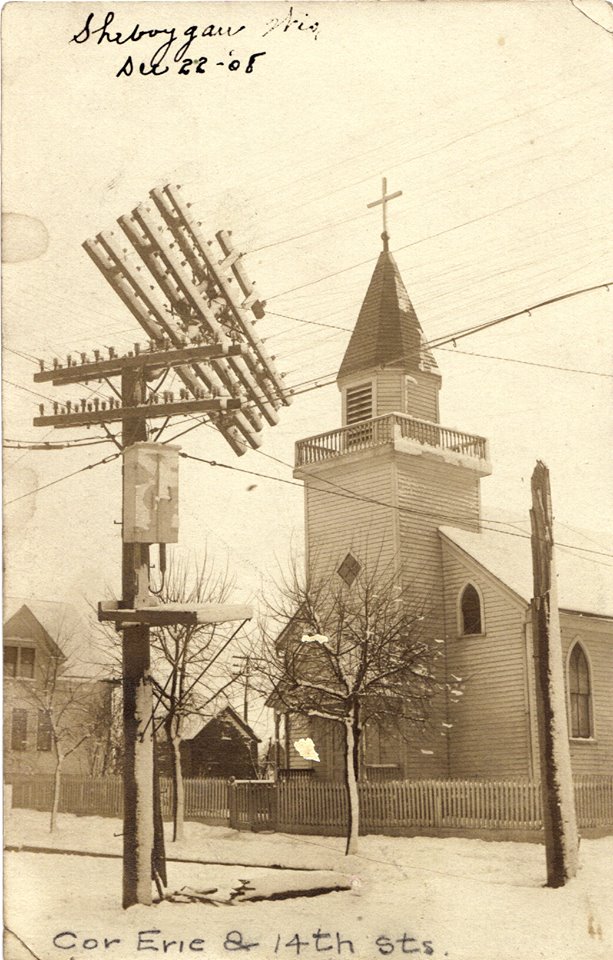 St. Stephan's Lutheran Church in Sheboygan (Dec. 1908). Source: David A. Markgraf