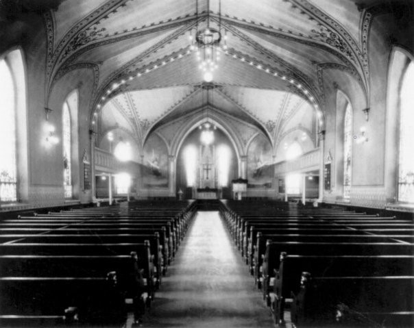Trinity Lutheran Church Interior (ca. 1910) Sheboygan, Wisconsin Source: Brian Heinlein