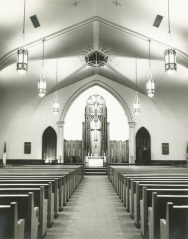 Trinity Lutheran Church Interior (1969) Sheboygan, Wisconsin Source: Brian Heinlein