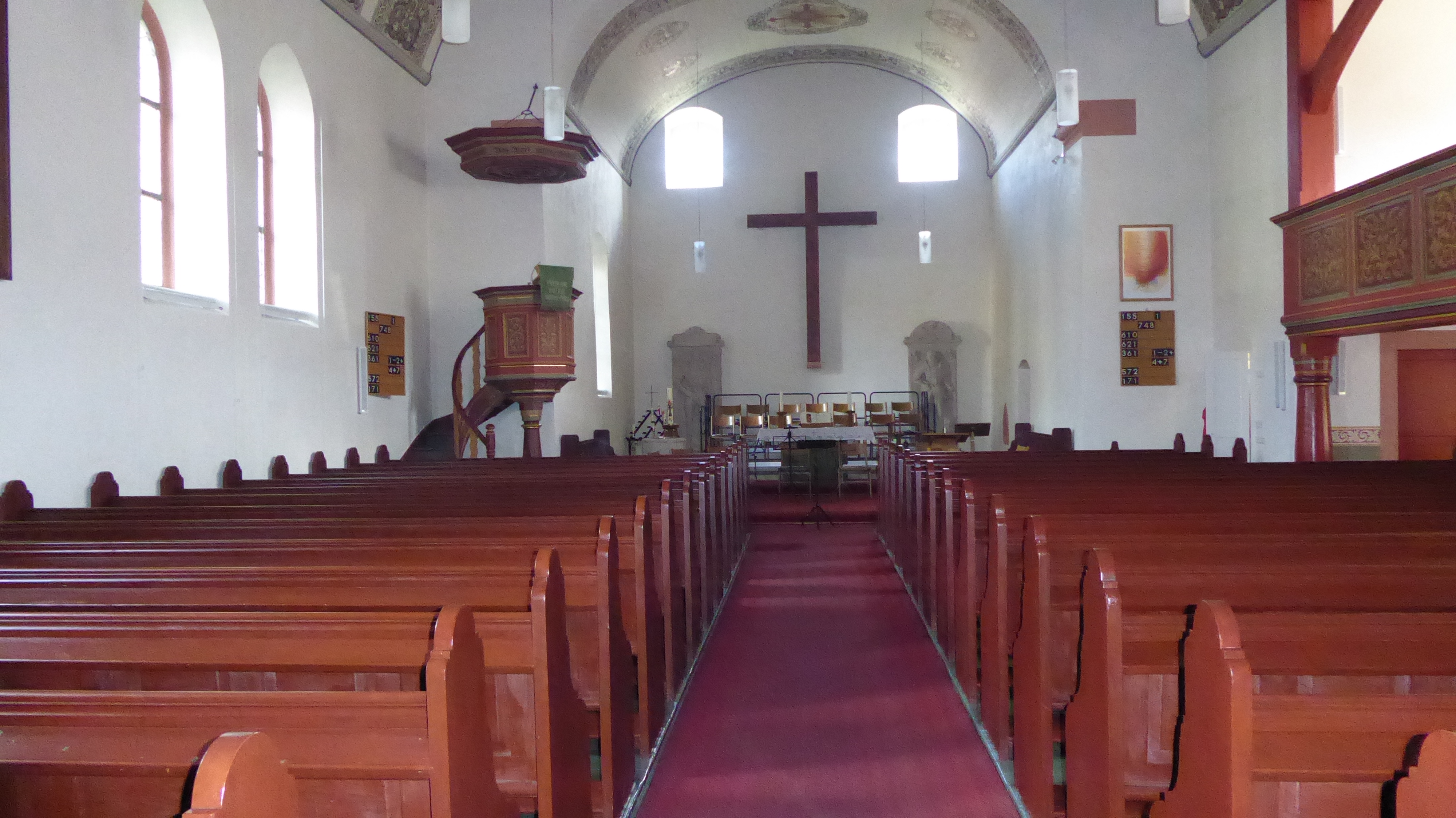 Interior of the Christi Himmelfahrt Kirche in Altengronau. Courtesy of Roger Burbank.