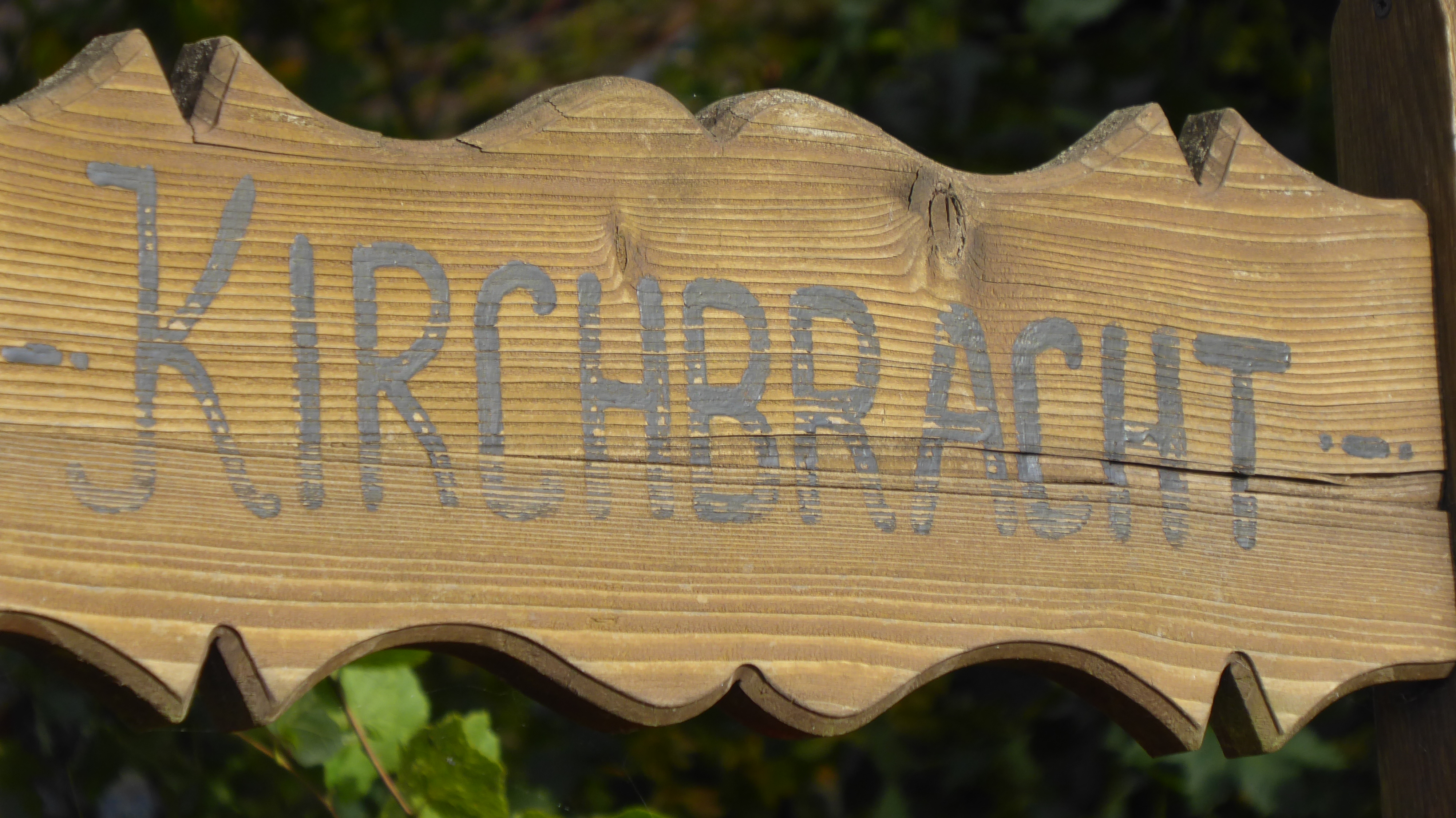 Kirchbracht sign 2016. Courtesy of Roger Burbank.