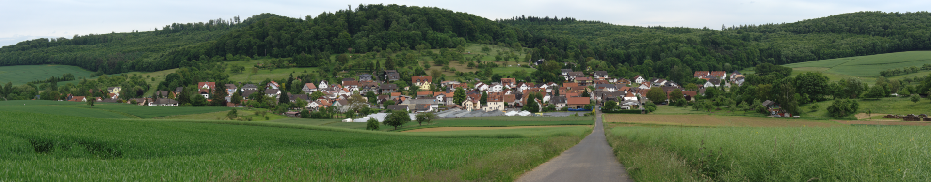 Panorama of Calbach Buedingen / Hesse / Germany