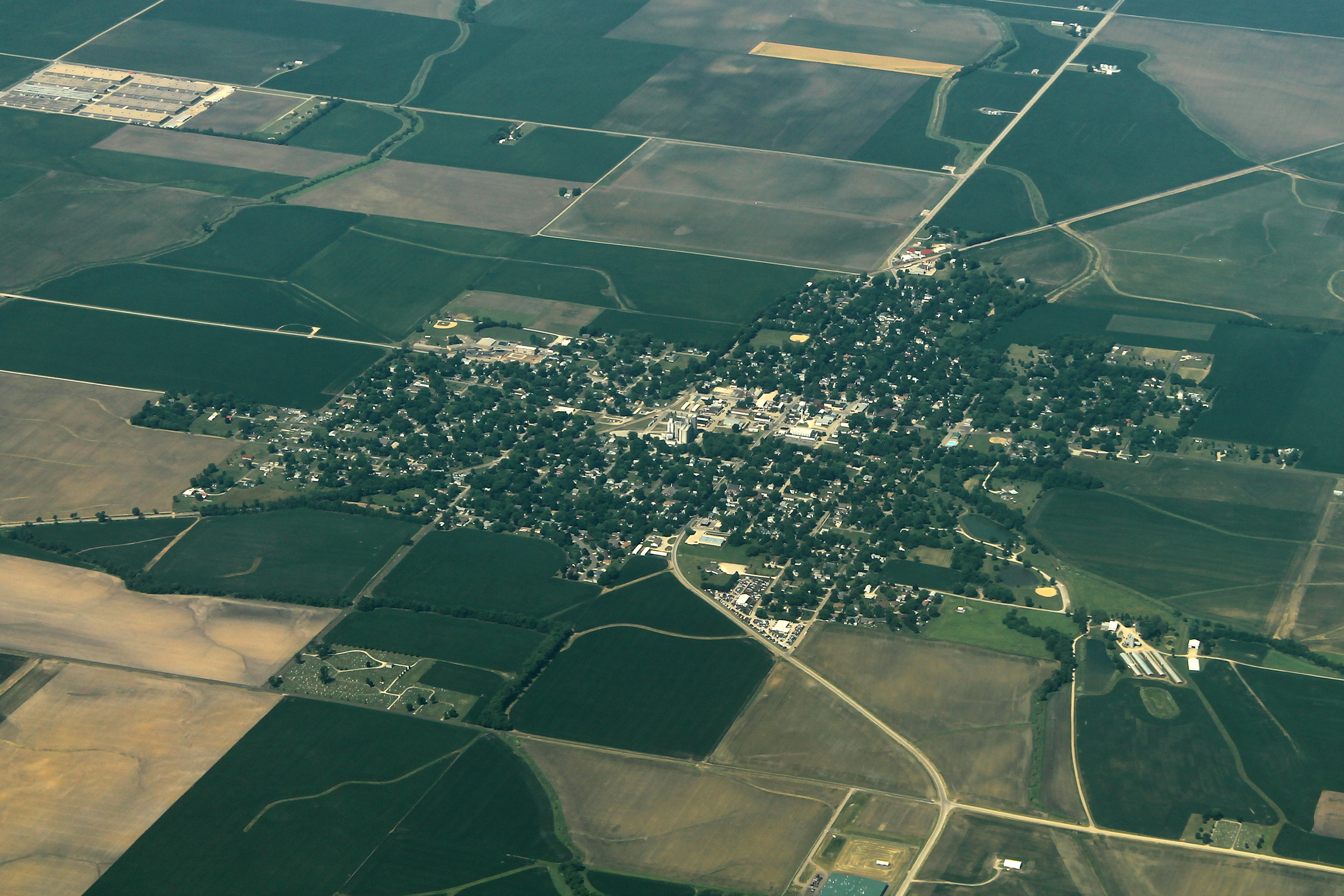 Aerial view of Delaven IL