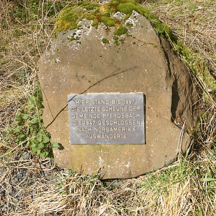 marker showing the former location of Pferdsbach