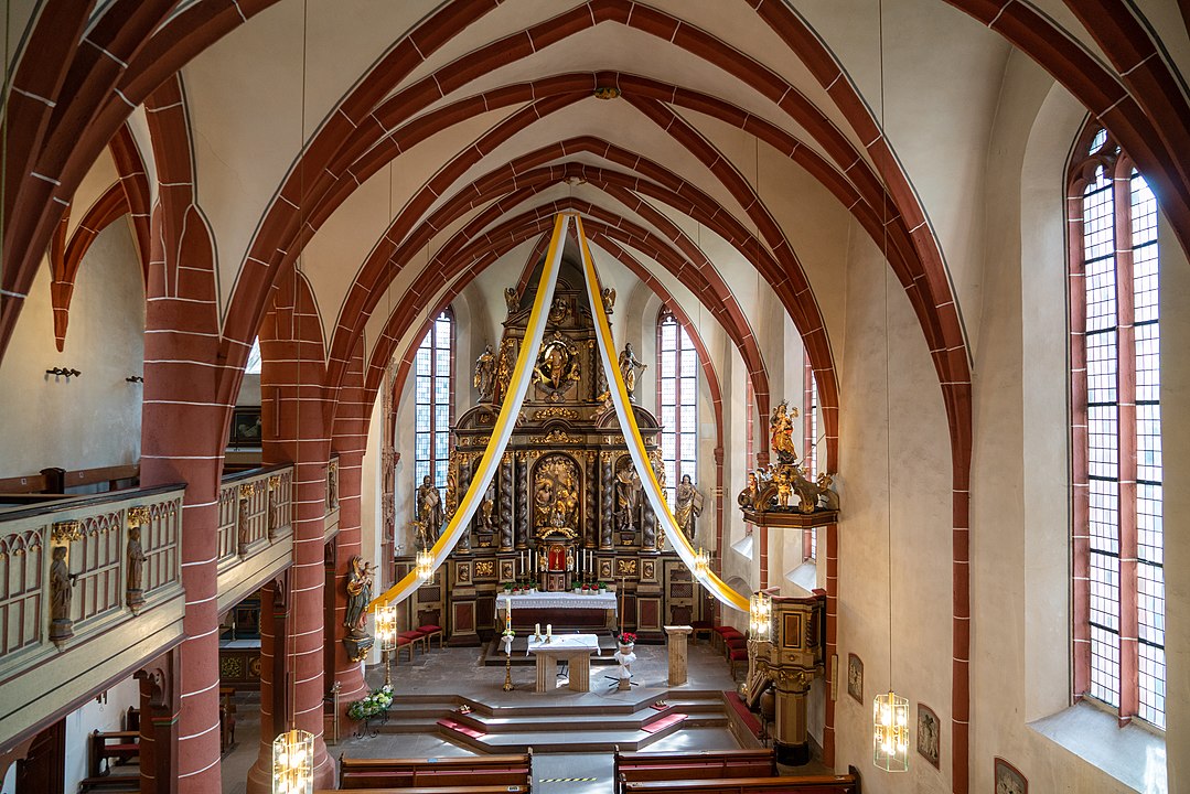 Interior of Holy Trinity Catholic church in Neustadt