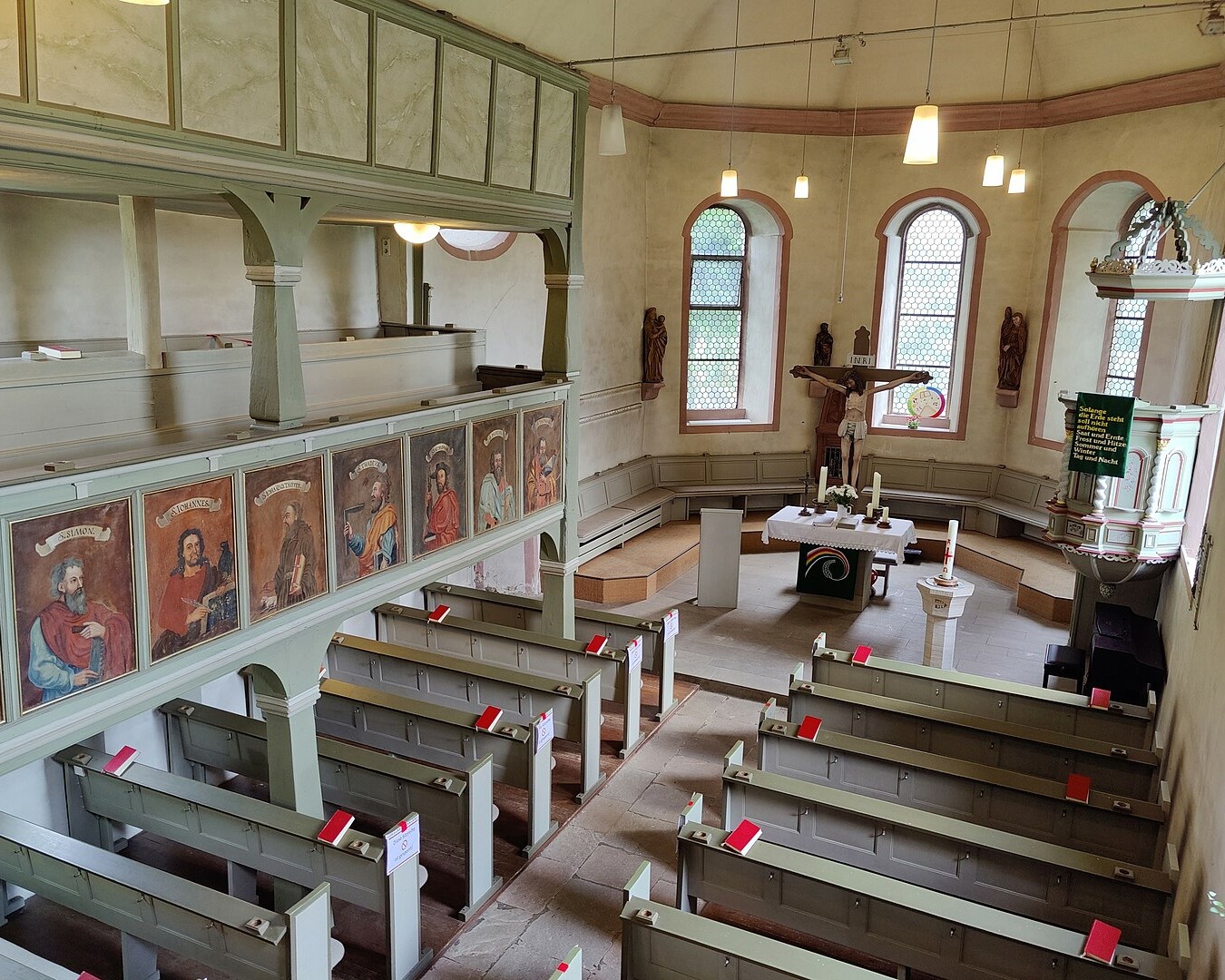 Interior of the church in Billertshausen