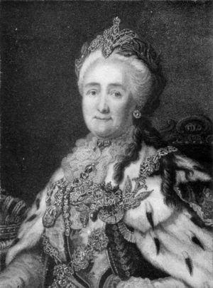 Catherine the Great. Image courtesy of History of Russia  by Alfred Rambaud.