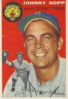 Johnny Hopp  Detroit Tigers Coach (1954)