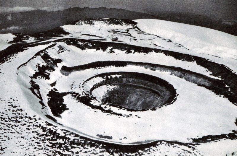 1930 Photo of the Reusch Crater  on Mount Kilimanjaro  Source: Wikipedia (German)